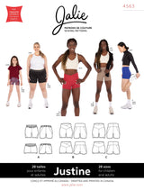 Sewing Pattern Justine Fitted Athletic Shorts by Jalie