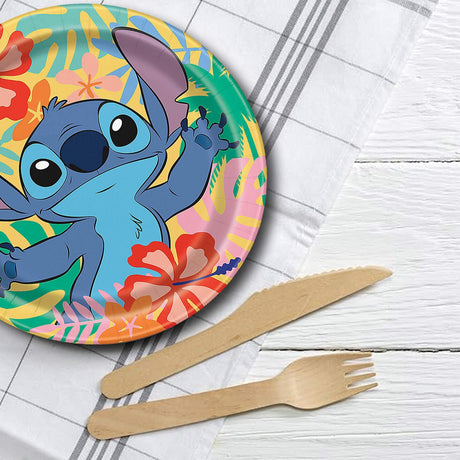 8 Count Lilo & Stitch Paper Plates 8 3/4 Inch Disney Luau Birthday Party Supplies