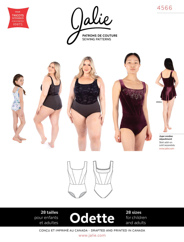 Sewing Pattern Odette Corset Style Leotard by Jalie