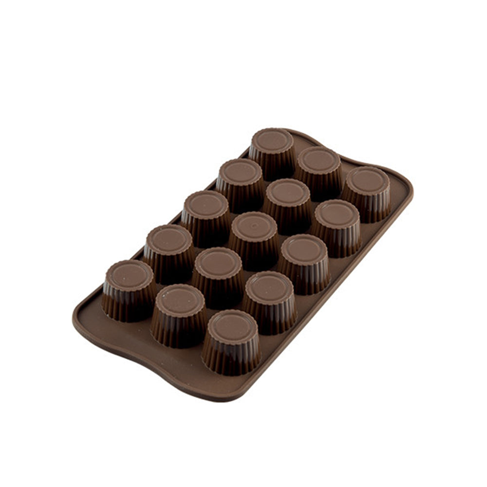 Silikomart Silicone Chocolate Mold Praline 30mm Dia. x 18.5mm High, 15 Cavities