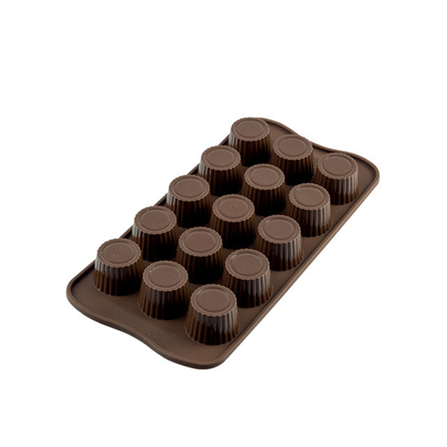 Silikomart Silicone Chocolate Mold Praline 30mm Dia. x 18.5mm High, 15 Cavities