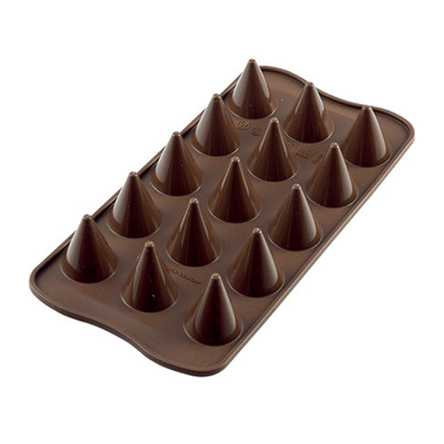 Silikomart Silicone Chocolate Mold, Cone 15 Cavities