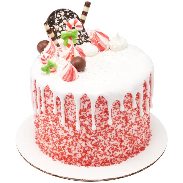 Large Red and White Peppermint Flavored Crystal Sugar Decorations Mix Sprinkles 33 oz. handheld container