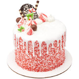 Large Red and White Peppermint Flavored Crystal Sugar Decorations Mix Sprinkles 33 oz. handheld container