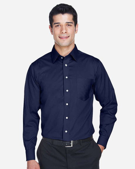 Devon & Jones® Men’s Tall Solid Stretch Twill Woven Dress Shirt Non-Iron Performance with Modern Fit