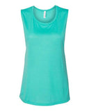 Image 1: Women's Flowy Scoop Muscle TankImage 2: Soft scoop neck sleeveless topImage 3: Flowy women's muscle tank designImage 4: Blank tank for custom printingImage 5: Lightweight casual summer shirtImage 6: Comfortable women's jersey tank