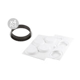Silikomart 100mm Black Perforated Tarte Ring, Set of 4