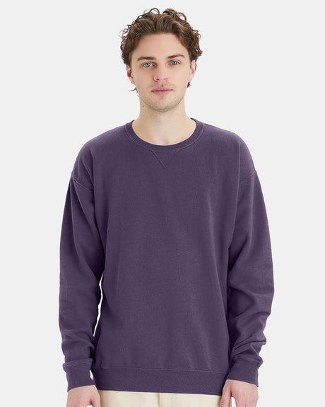 ComfortWash by Hanes® Garment-Dyed Crewneck Long Sleeve Sweatshirt