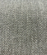 Prescott Linen Herringbone Chenille Upholstery Fabric - Linen White Herringbone, 56" Width (1 Yard)