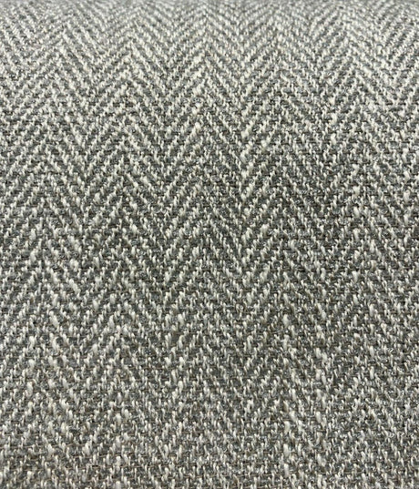 Prescott Linen Herringbone Chenille Upholstery Fabric - Linen White Herringbone, 56" Width (1 Yard)