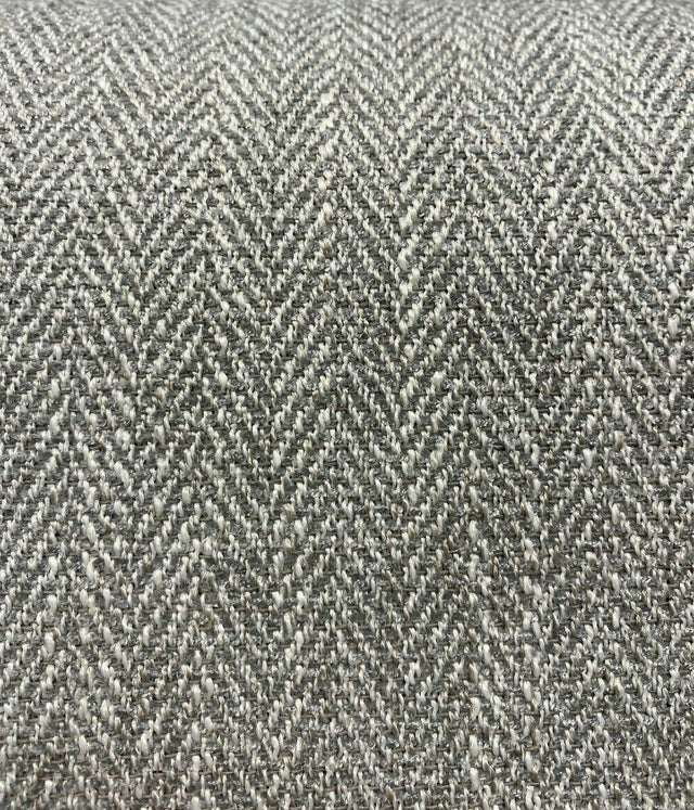 Prescott Linen Herringbone Chenille Upholstery Fabric - Linen White Herringbone, 56" Width (1 Yard)