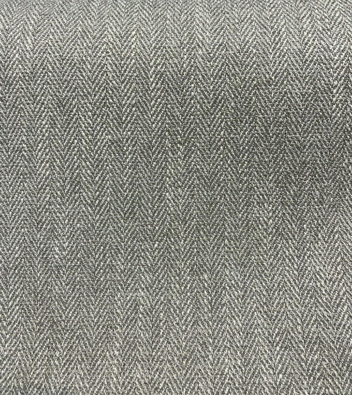 Prescott Linen Herringbone Chenille Upholstery Fabric - Linen White Herringbone, 56" Width (1 Yard)