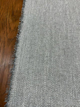 Prescott Linen Herringbone Chenille Upholstery Fabric - Linen White Herringbone, 56" Width (1 Yard)