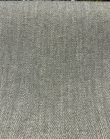 Prescott Linen Herringbone Chenille Upholstery Fabric - Linen White Herringbone, 56" Width (1 Yard)