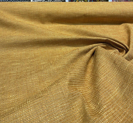 Manhattan Chenille Upholstery Fabric - Sun Yellow, Two-Toned, 56" Width (1 Yard)