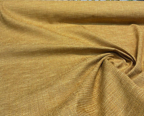 Manhattan Chenille Upholstery Fabric - Sun Yellow, Two-Toned, 56" Width (1 Yard)
