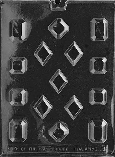 ৩টি রত্নপাথরের টুকরো চকোলেট ছাঁচ