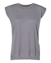 BELLA + CANVASÂ Womenâ€™s Flowy Rolled Cuffs Muscle T-Shirt - S