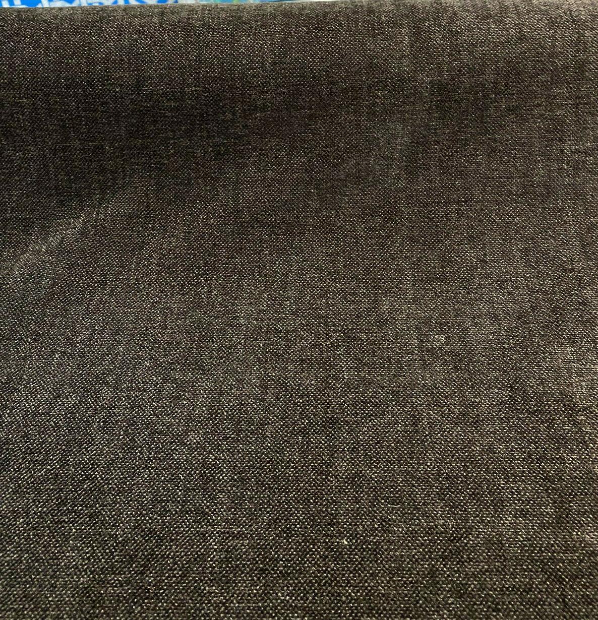 Luxury Sephora Chenille Upholstery Fabric - Dark Brown, Solid, 54" Width (1 Yard)