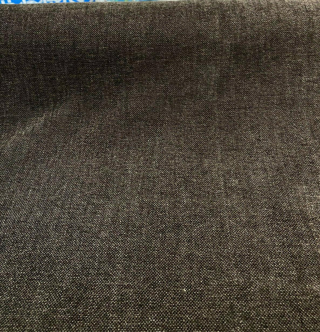 Luxury Sephora Chenille Upholstery Fabric - Dark Brown, Solid, 54" Width (1 Yard)