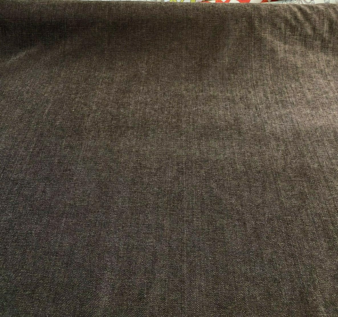 Luxury Sephora Chenille Upholstery Fabric - Dark Brown, Solid, 54" Width (1 Yard)