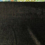 Luxury Sephora Chenille Upholstery Fabric - Black Brown, 54" Width (1 Yard)
