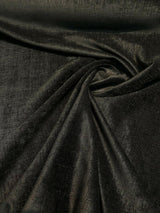 Luxury Sephora Chenille Upholstery Fabric - Black Brown, 54" Width (1 Yard)