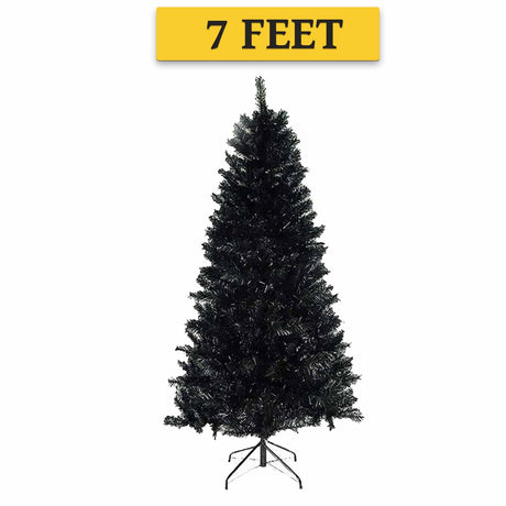 Black Canadian Pine Christmas Tree – Unique Artificial Holiday Tree 7 ft.