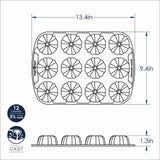 Nordicware 52837 Brownie & Cupcake Pan, 12 Cavities