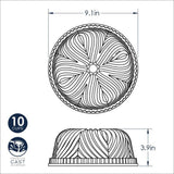 Nordicware Bavarian Bundt Cake Pan 10-Cup capacity 8-1/2" diam. Non Stick Cast Aluminum