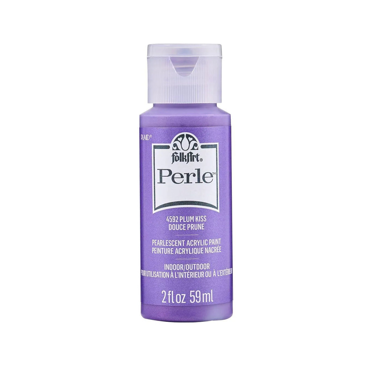 FolkArt Perle Acrylic Paint - Plum Kiss (2 oz Bottle)