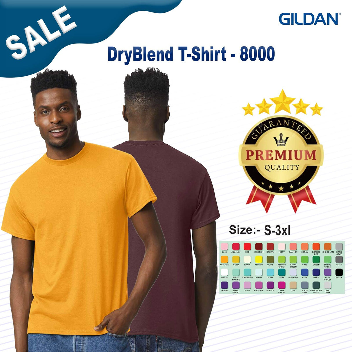 GILDAN® DryBlend Crewneck Short Sleeve T-Shirt