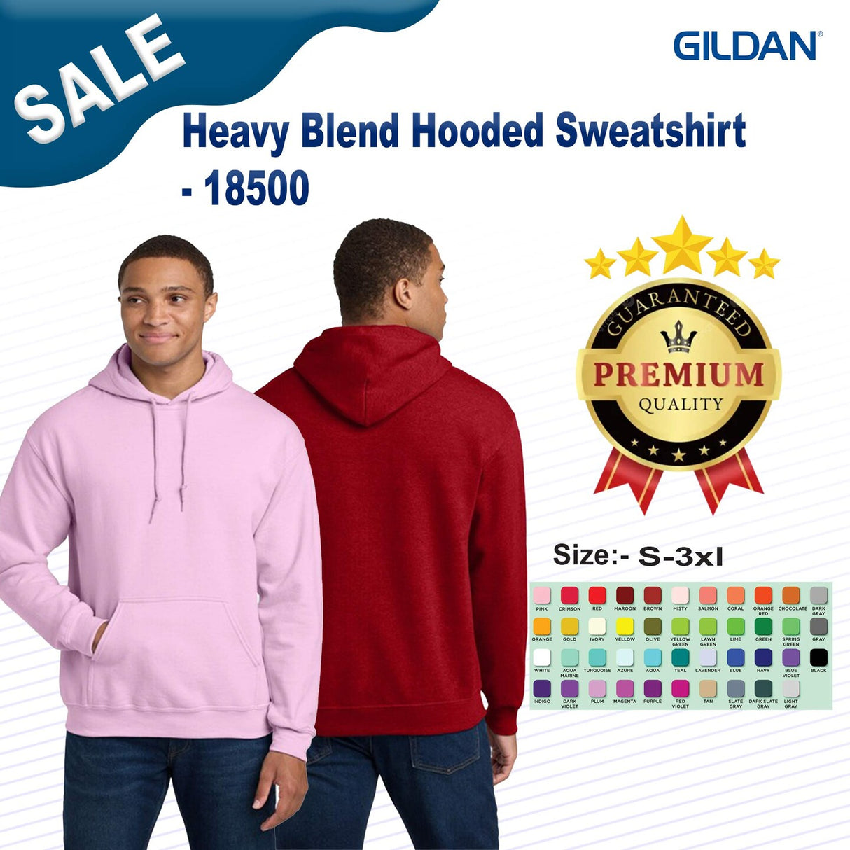 Gildan® Heavy Blend Hoodie Classic Comfort Long Sleeves Hoodie for Everyday Wear