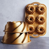 Nordic Ware 90077 Premier Gold Heritage Bundt Pan 6 Cup