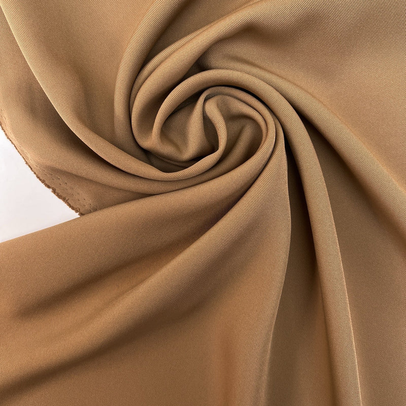 Polyester Twill Suit Fabric Brown Stretch