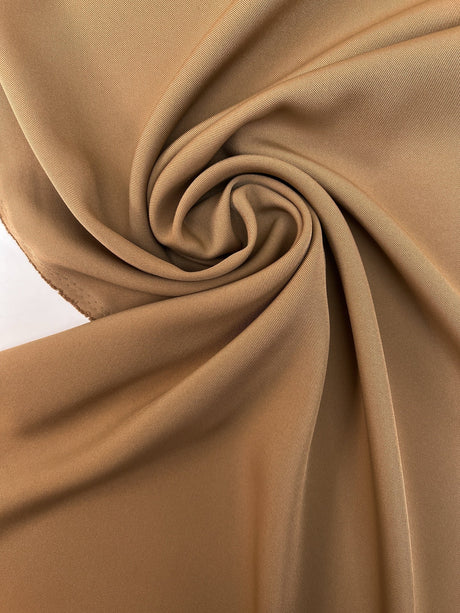 Polyester Twill Suit Fabric Brown Stretch