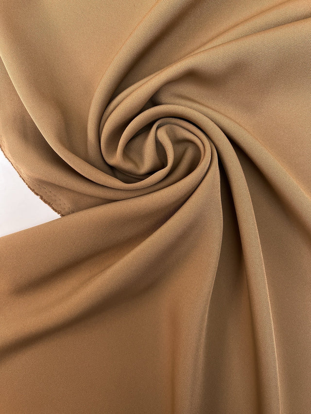 Polyester Twill Suit Fabric Brown Stretch