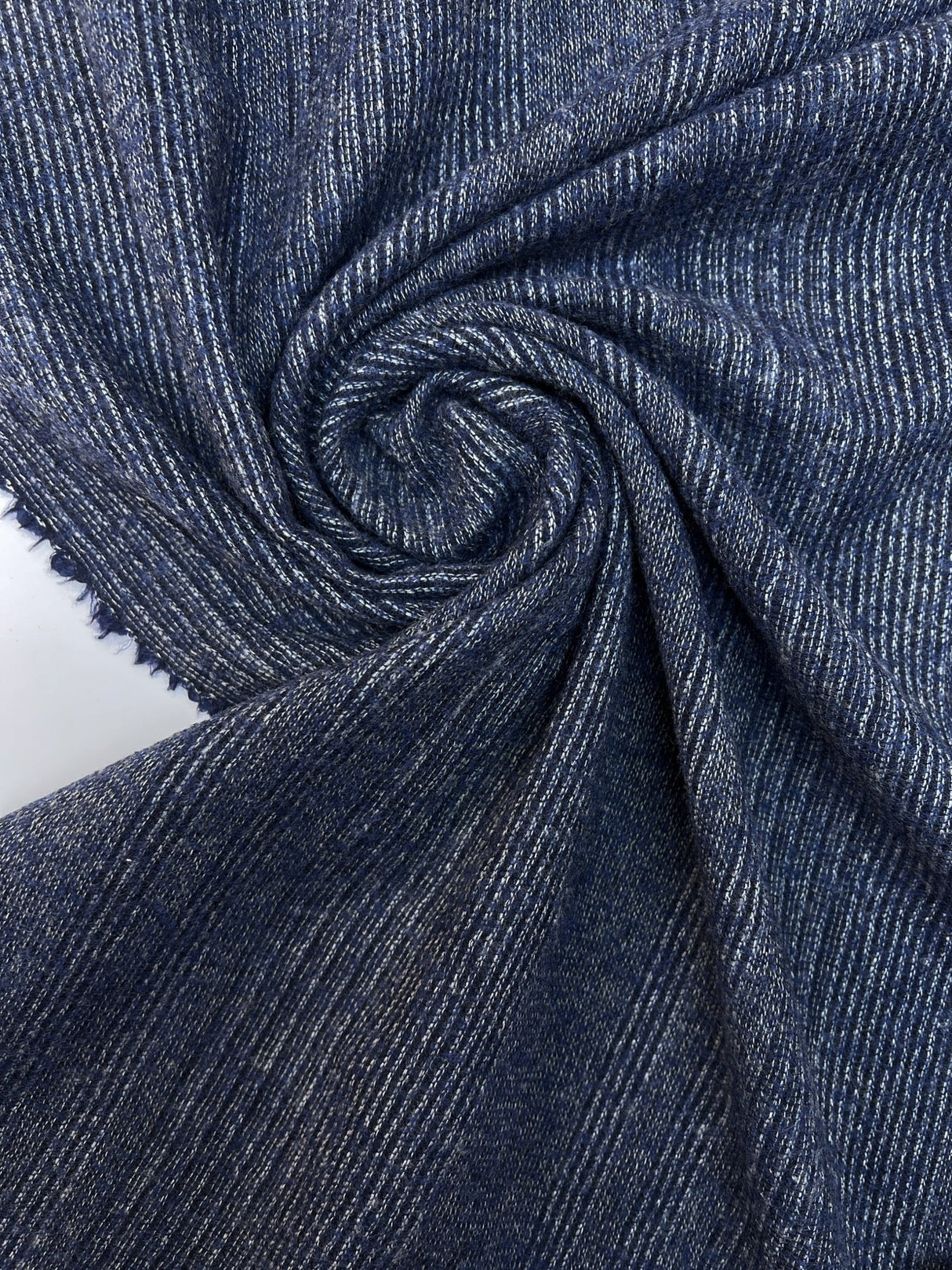 Italian Melange Striped Wool Fabric