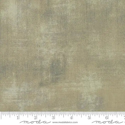 Cotton Print Grey Grunge Basics Khaki 44/45 Fabric