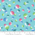 Cotton Fabric Multi Picnic Pop Awesome Dots Aqua Blue 44/45