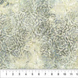 Cotton Batik Fabric Natural Grey Leaves & Foliage 44/45"