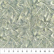 Cotton Batik Fabric Grey Leaves & Foliage 44/45"