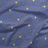 Cotton Quilting Fabric Blue Night Of The Nutcracker Metallic Stripe 44/45"