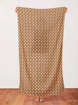 Cotton Print Brown Gold Yarn Balls Fabric 44/45