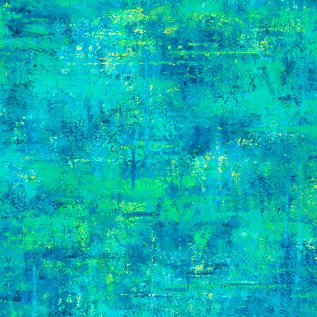 Cotton Blender Fabric Blue Turquoise Mottled 44/45"