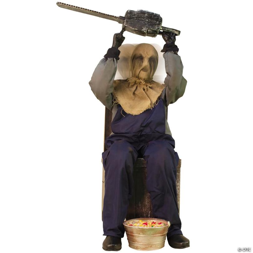 45" Seated Animated Chainsaw Greeter Prop