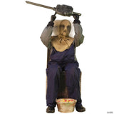 45" Seated Animated Chainsaw Greeter Prop