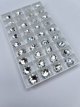 Silver Sewing Notions With Crystals