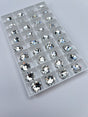 Silver Sewing Notions With Crystals