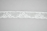Floral Lace Trim White 1 Inch